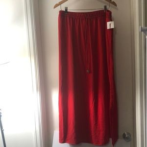 Long red skirt large never worn